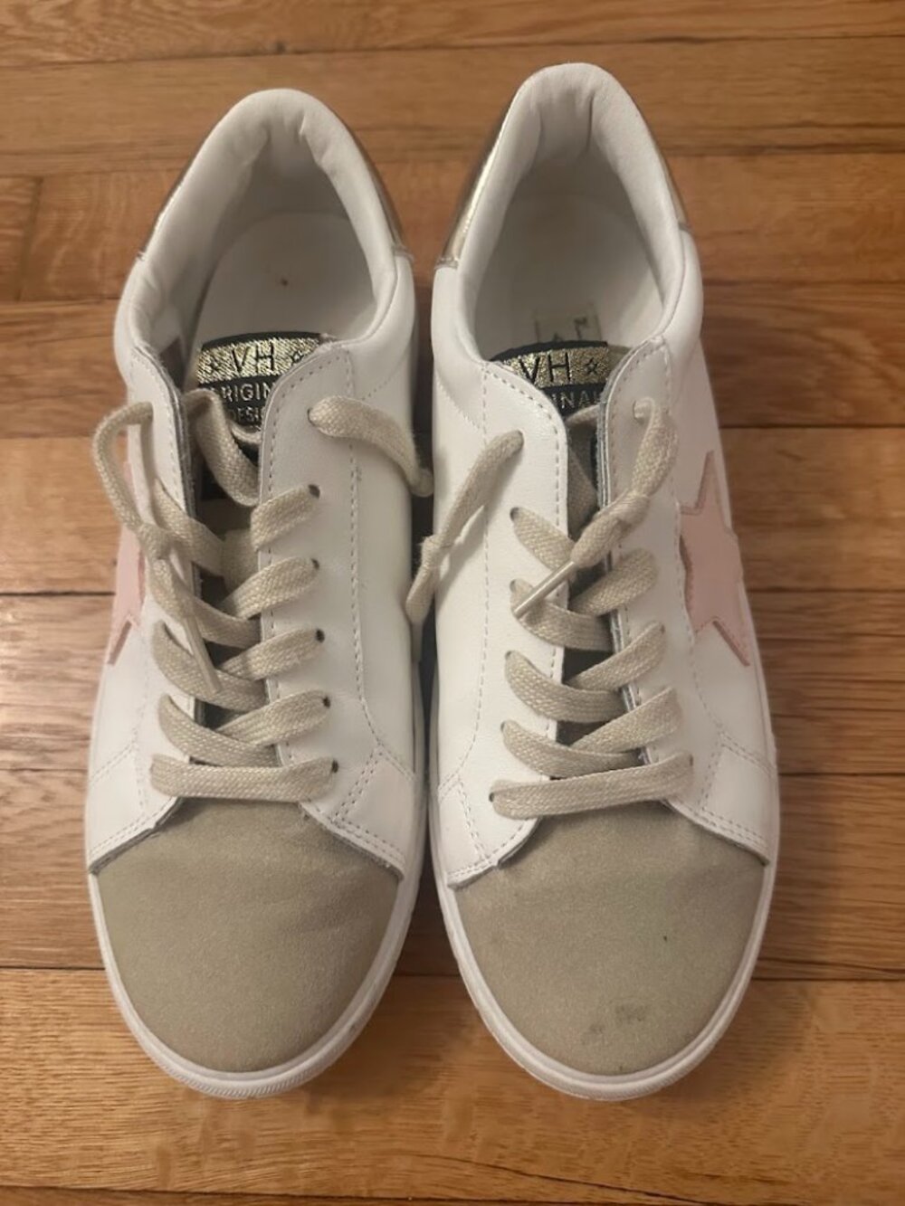 Vintage Havana sneakers, pink and gold, size 8